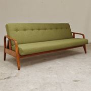 Green Banquette Daybed from Czechoslovakia 1960