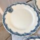 7 flat plates Terre de Fer Salins model "Versailles" XIXth