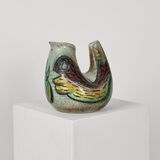 Zoomorphic ceramic vase by Accolay, circa 1950