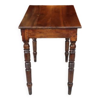 Ancien petit bureau table d'appoint /1 tiroir/pieds bois tourné