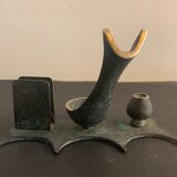 Porte pipe en bronze et laiton, 1950