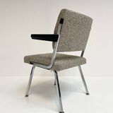 Gray upholstered designer armchair attributed to Gispen, 1960s