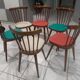 Suite of 6 chairs by bistrot baumann model 740v 1960s