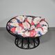Papasan rattan lounge chair 1970s