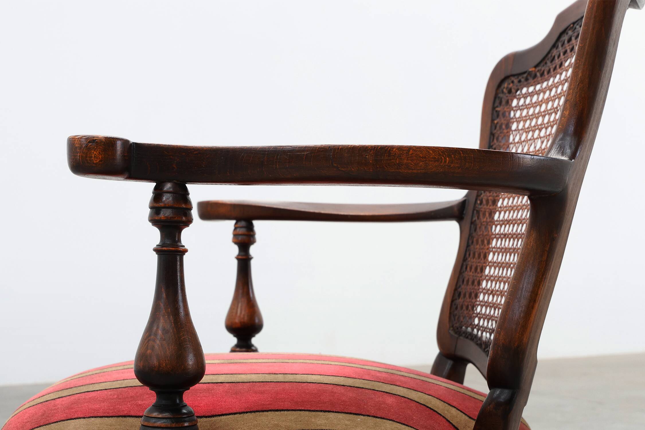 Louis XV‑Style Oak and Cane Armchair, France, circa 1890