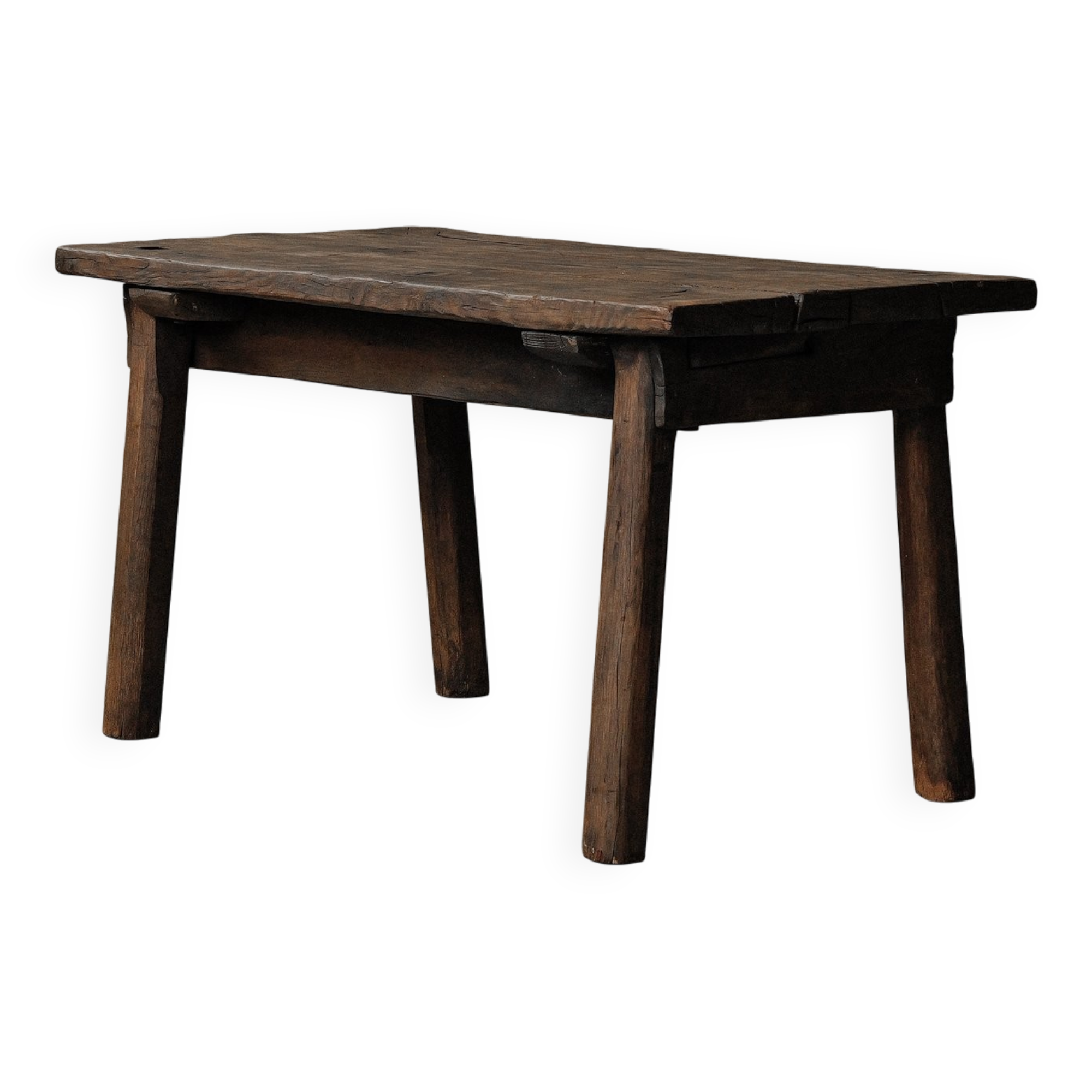 Solid oak farmhouse table, France, circa 1950