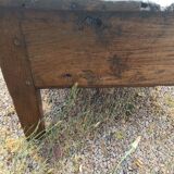 Rustic solid oak coffee table farmhouse initials J C