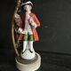 Antique porcelain marquis figurine lamp, 1940