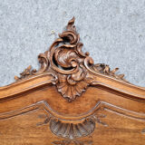 Centre bed Louis XV Baroque curved walnut circa 1850