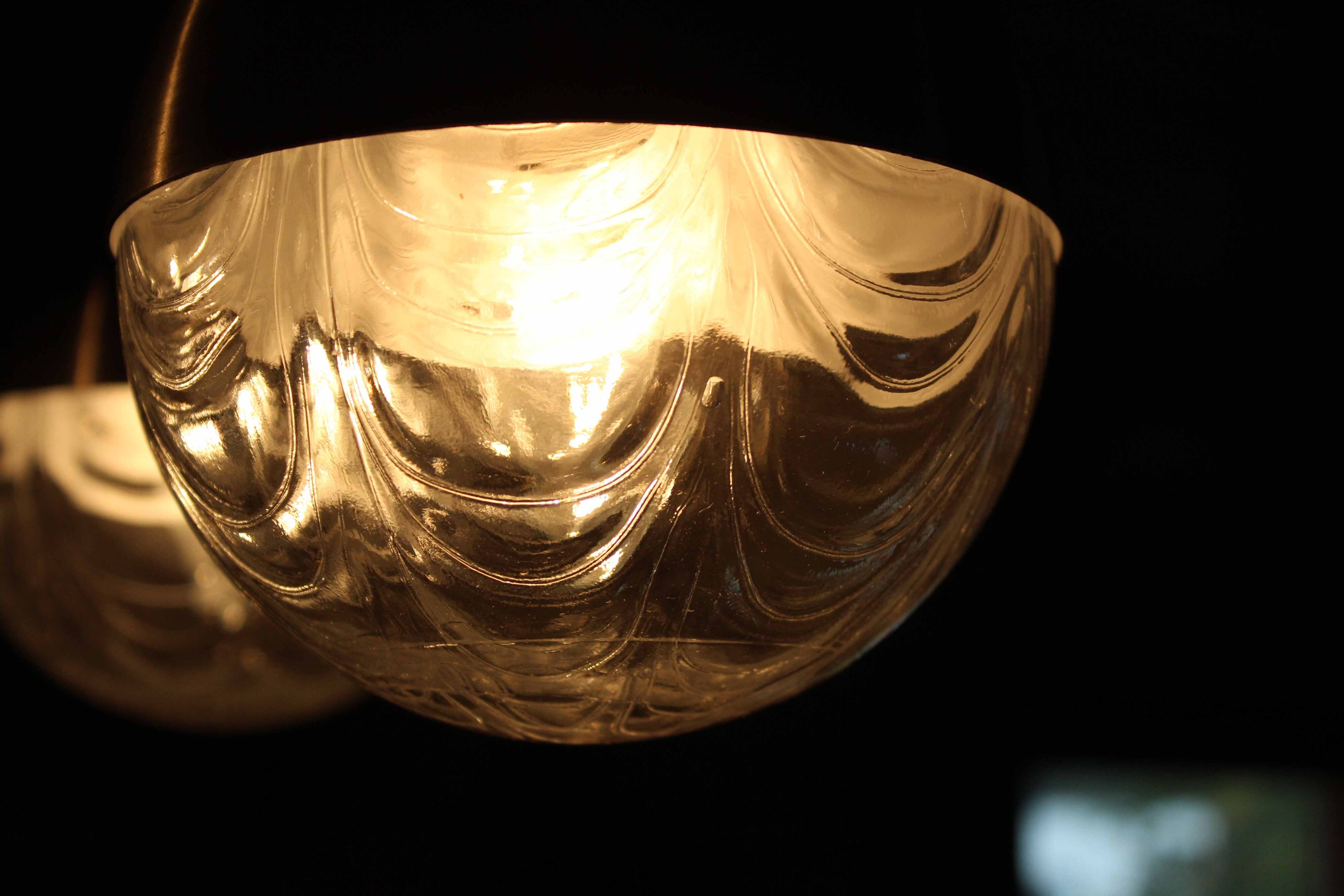 Scandinavian teak chandelier from the 60s