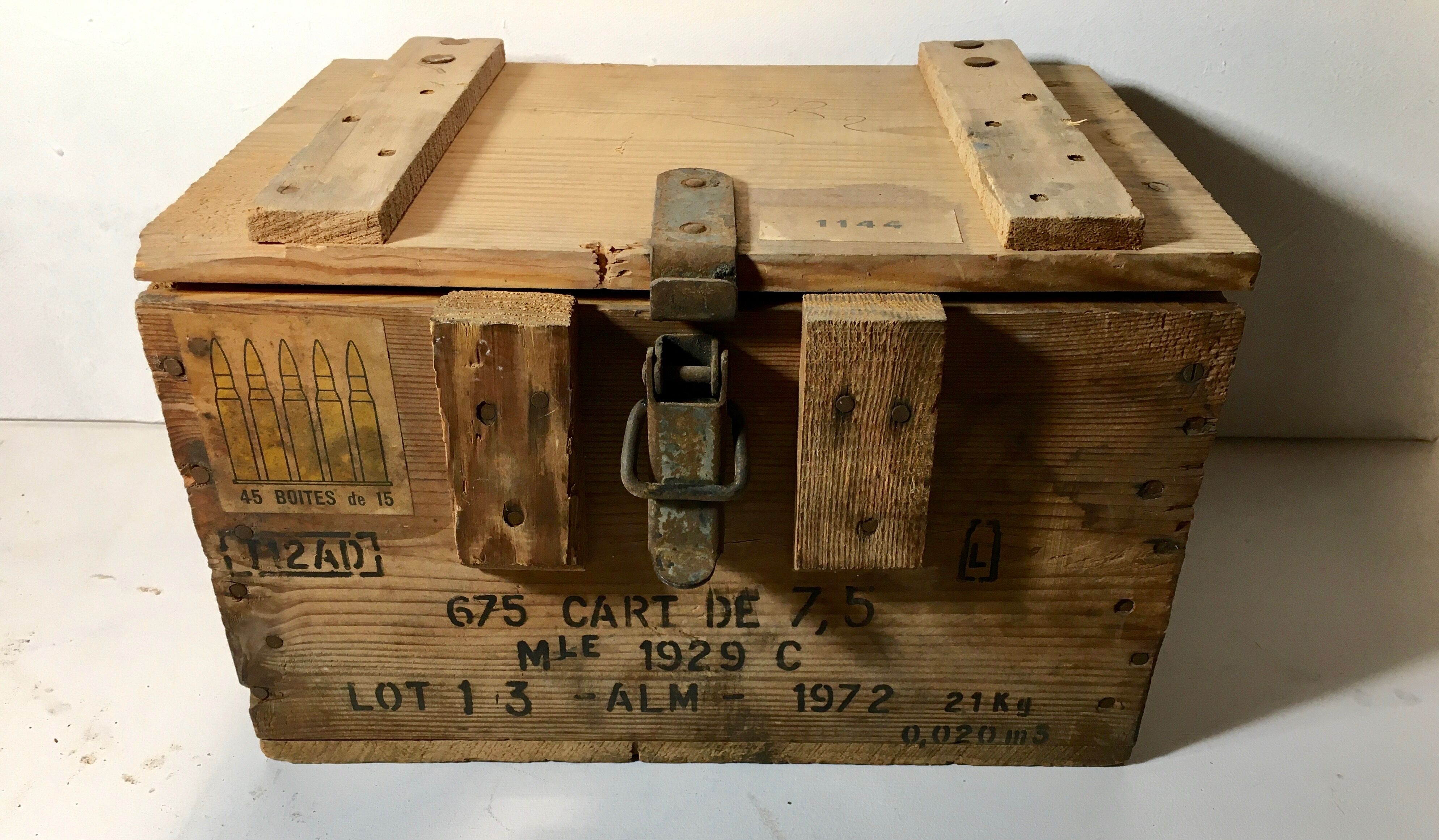 Wooden military box 1972