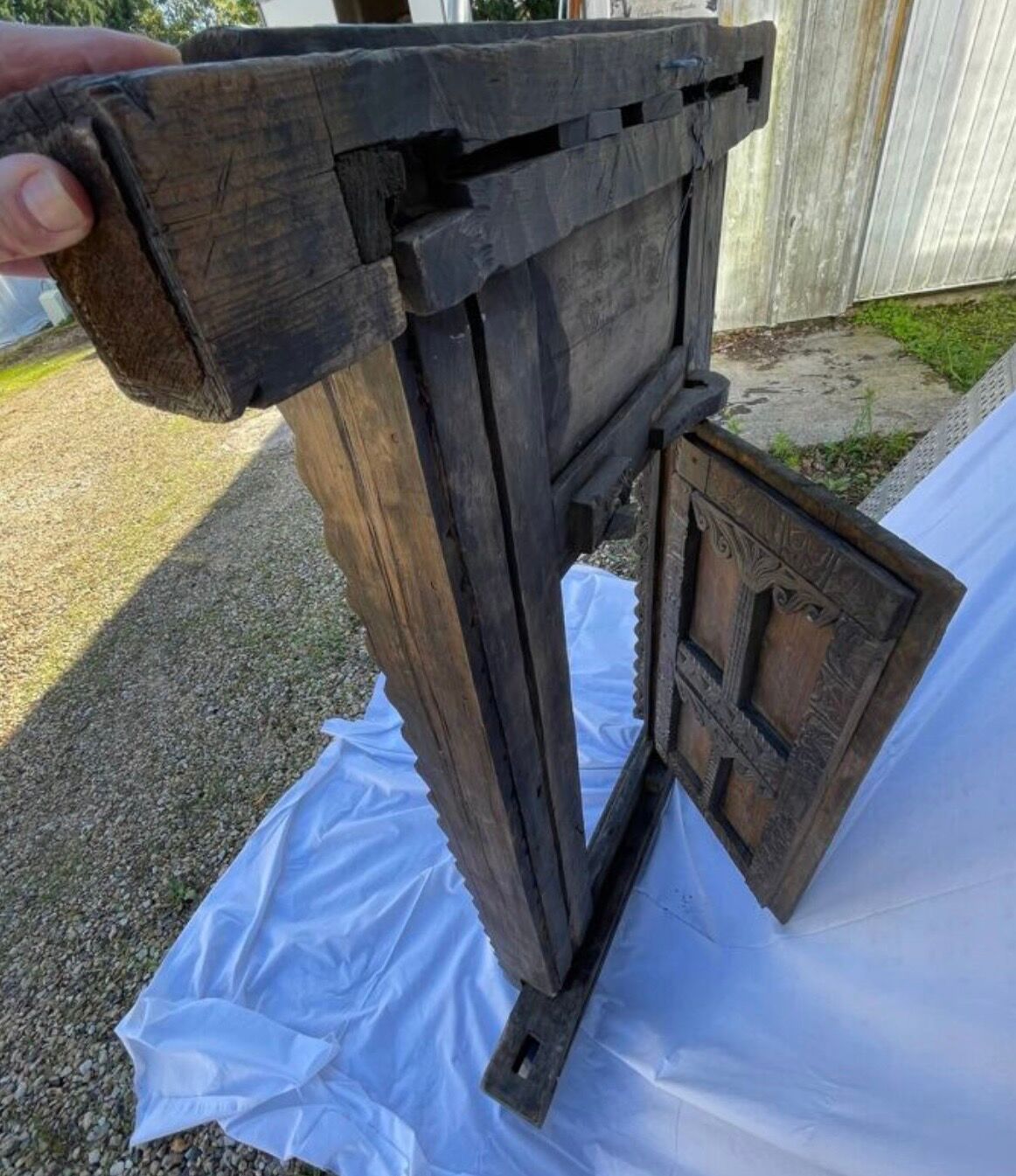 Large ancient door from the Himalayas.