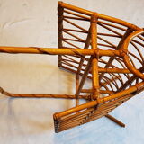 Rattan wicker magazine door from the 70s