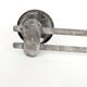 Pair of wall hooks in steel, industrial style, 1950s