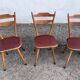 Bistro chair vintage Scandinavian brasserie colorful galette - 1950 1960