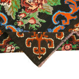 Handmade Vintage Moldovan Black Kilim 197 cm x 274 cm - 23367