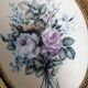 Medallion gilded wood signed paint