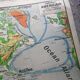 Vintage school map Lablache American Continent - USA