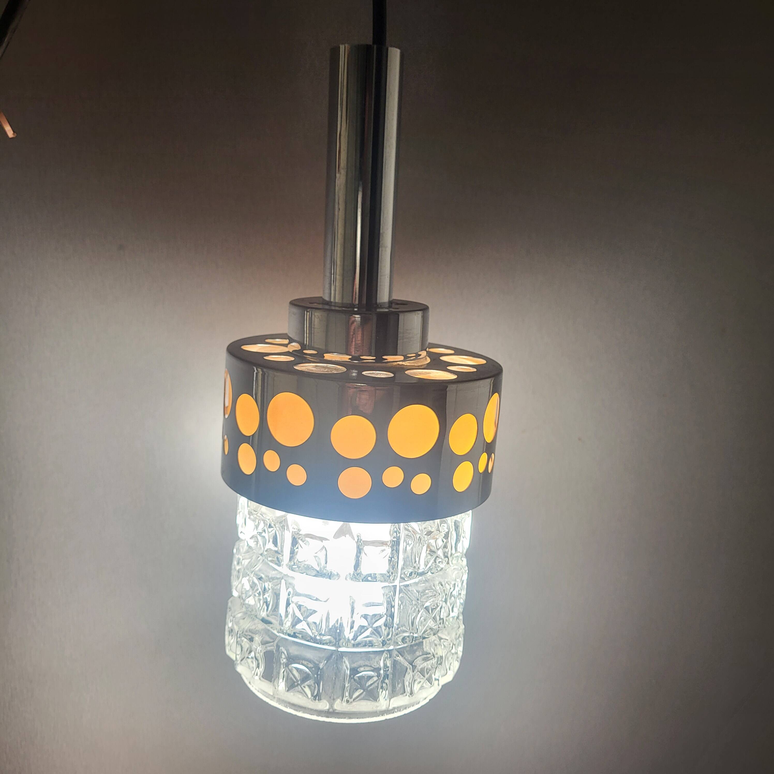 Raak suspension, space age chrome orange