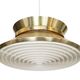 Brass colored aluminium pendant light by Carl Thore for Granhaga Metall. Sweden 1970s