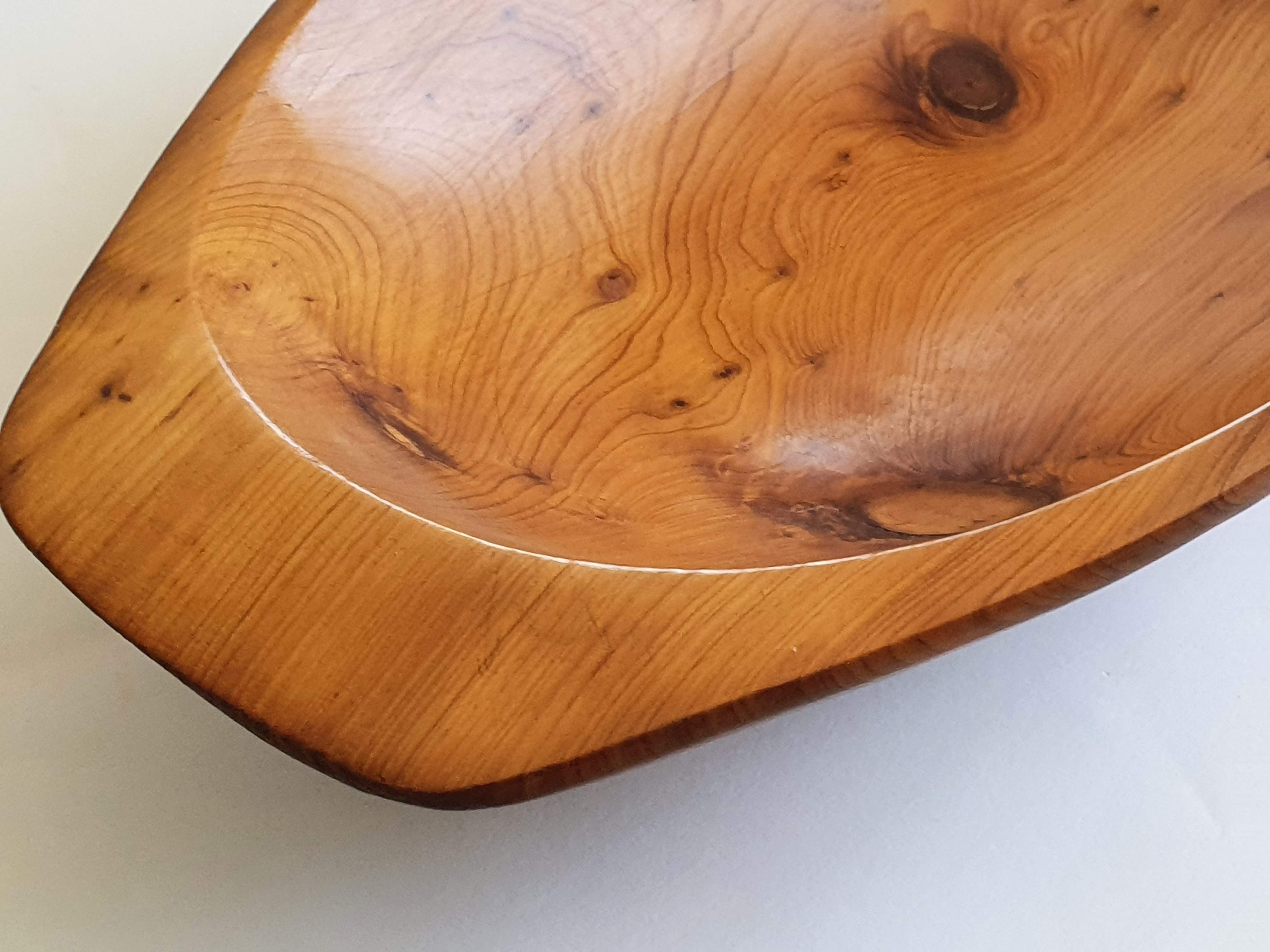 70s wooden fruit cup