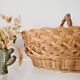 Vintage wicker basket – bohemian decorative storage