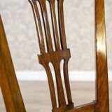 20th-Century Elm Chair in Striped Upholstery, 1940s