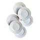 6 St Amand dessert plates in white earthenware