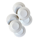6 St Amand dessert plates in white earthenware