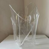 Vintage Guzzini style plexiglass design vase