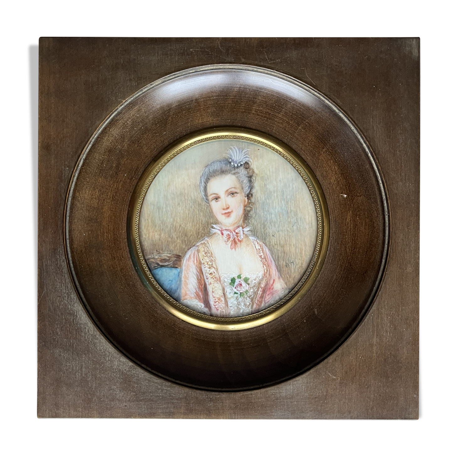Miniature : portrait de dame de qualité