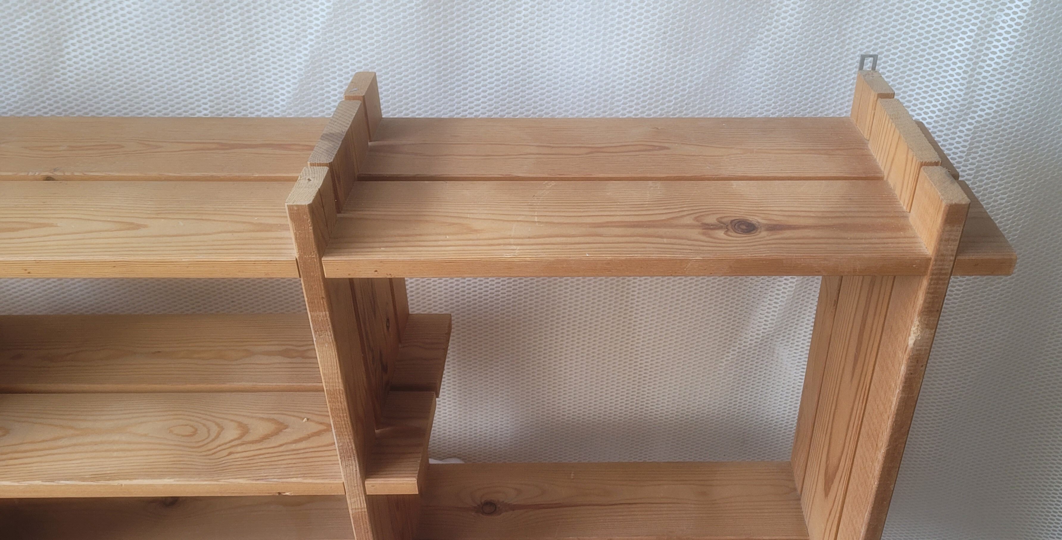 Vintage pine wall shelf