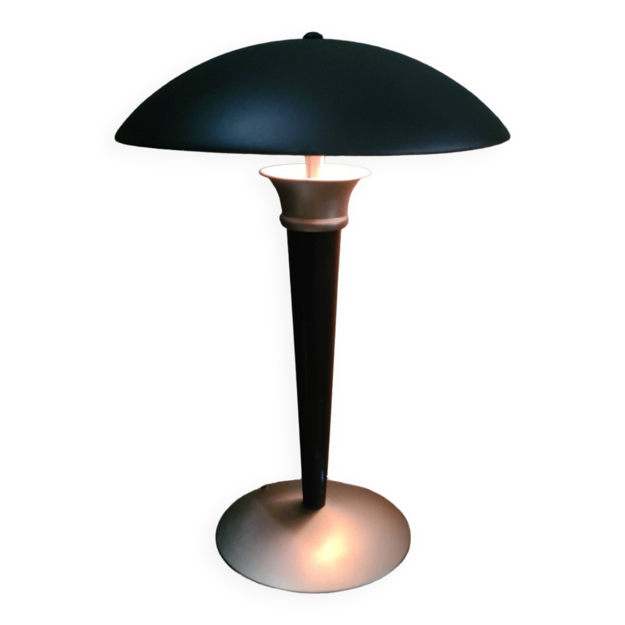 Mushroom lamp (known as liner) 1975 to 85., h41 x l31 matt black