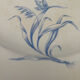 Old flat plate, light blue ironstone, HB Choisy-le-Roi model.
