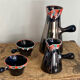 Pitchers and cups, iridescent ceramic, Vallauris