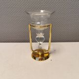 Bougeoir mural en métal plaqué or 24 carats et verre. par le danois altecco