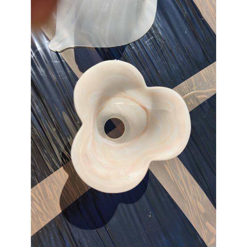 Set of 5 antique opaline glass tulips