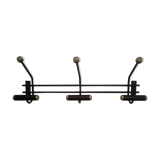 Vintage metal wall coatrack years 70
