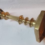 Antique bronze candlestick, 19th century, torch holder, candelabrum.