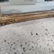 Rectangular golden mirror moldings plant motifs nineteenth H: 130cm