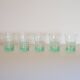 Set of 8 green glasses