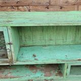 Antique merchant's shelf, Burmese teak sideboard