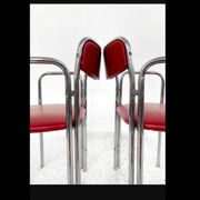 Ensemble de 4 chaises de salle à manger des années 50.