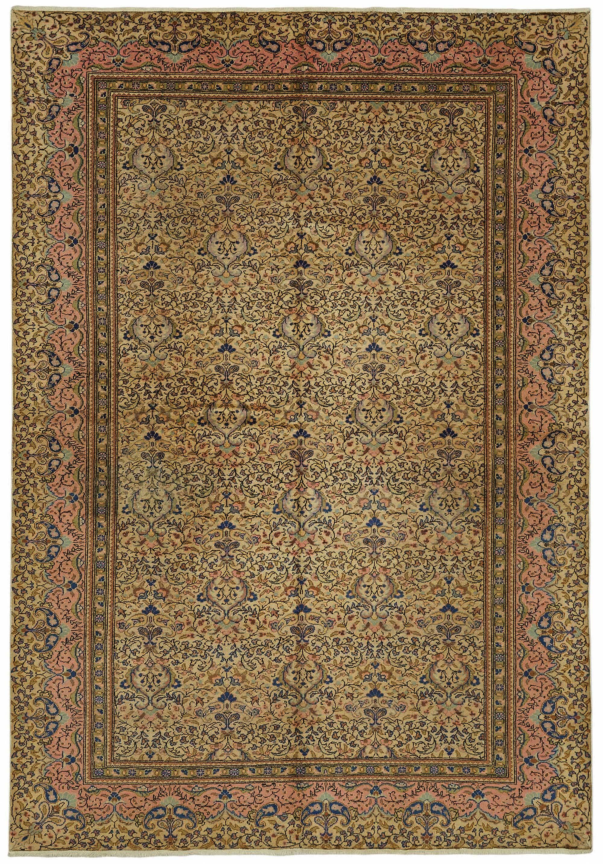 Turkish Wool Vintage Kayseri Rug 197 cm x 290 cm