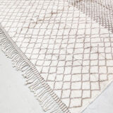 Moroccan berber carpet M'rirt ecru with small brown graphic patterns 2,85x2,03m