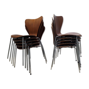 Lot de 10 chaises fourmis - jacobsen