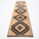 Tapis persan vintage marron 3 x 11 pour couloir, 94 x 345 cm, SK 5284