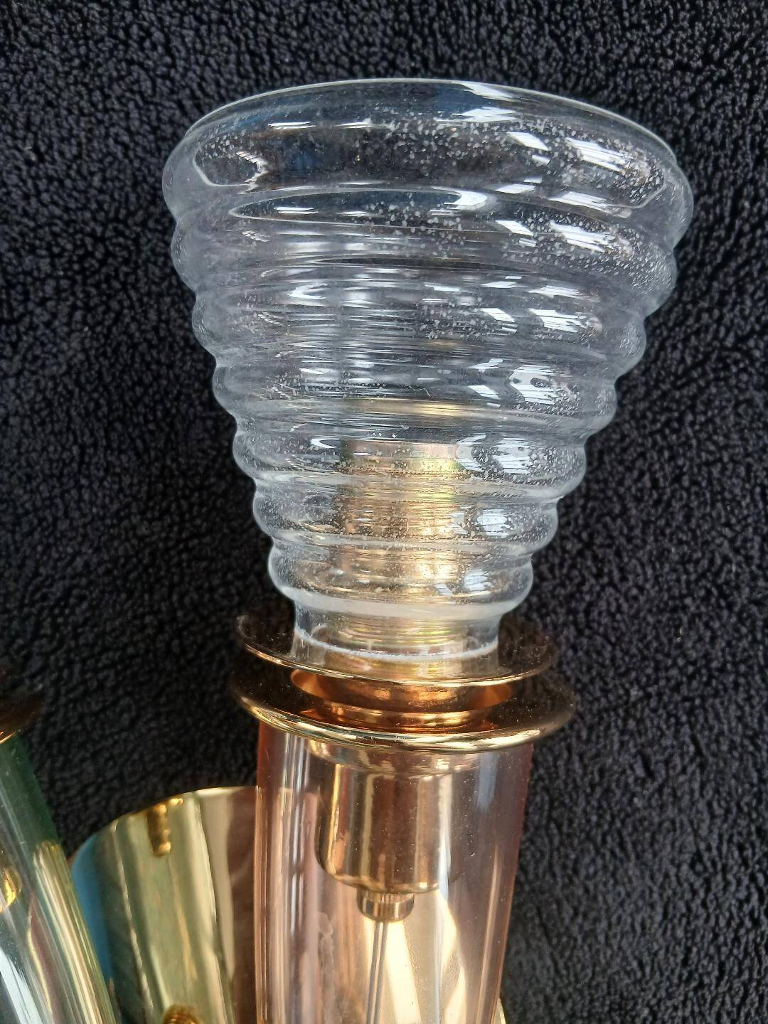 Glass wall light designed by Giuseppe Righetto for Artemide, Italy 1980.