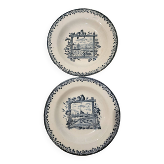 Deux assiettes creuse
