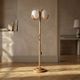 Atomic age floor lamp, vintage hotel lighting, Czechoslovakia 1970s